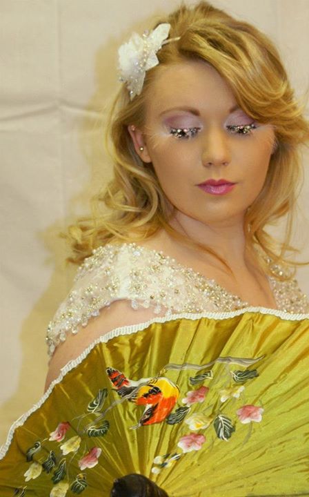Female model photo shoot of Kirsty Wise in Hitchin Bridal store