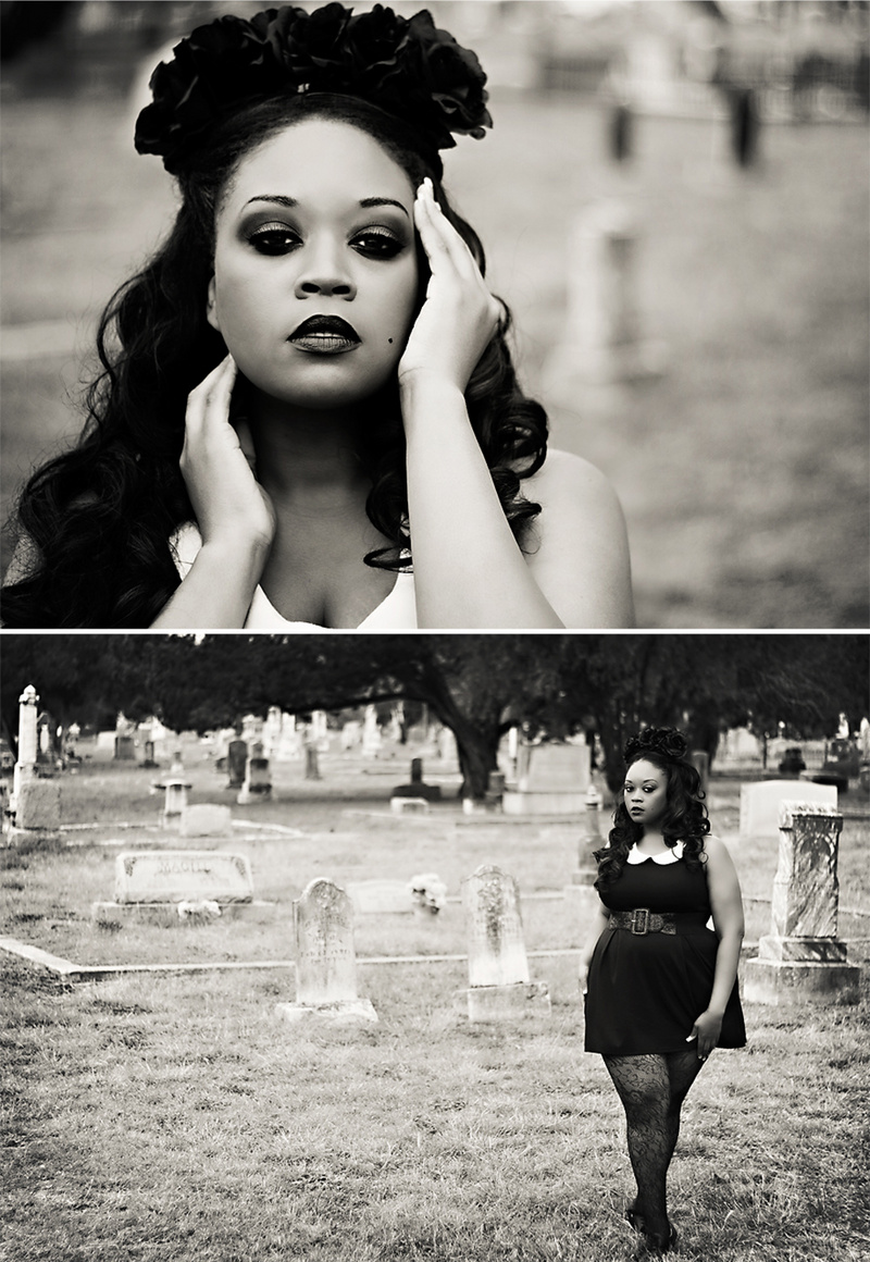 Female model photo shoot of Kelly Lugosi and TeniceBennett in I.O.O.F. Cemetery in Georgetown, TX