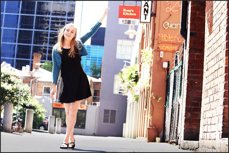 Female model photo shoot of Megan Guy in Melbourne CBD