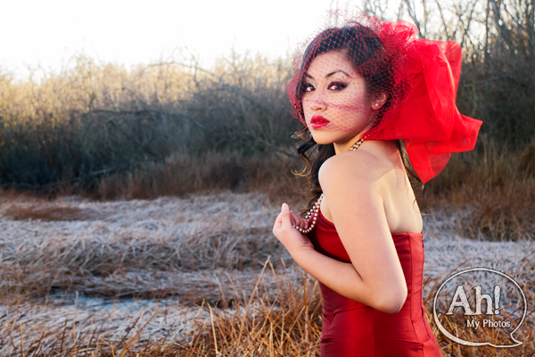 Female model photo shoot of April Xiong by Kathy Gee in Mather field