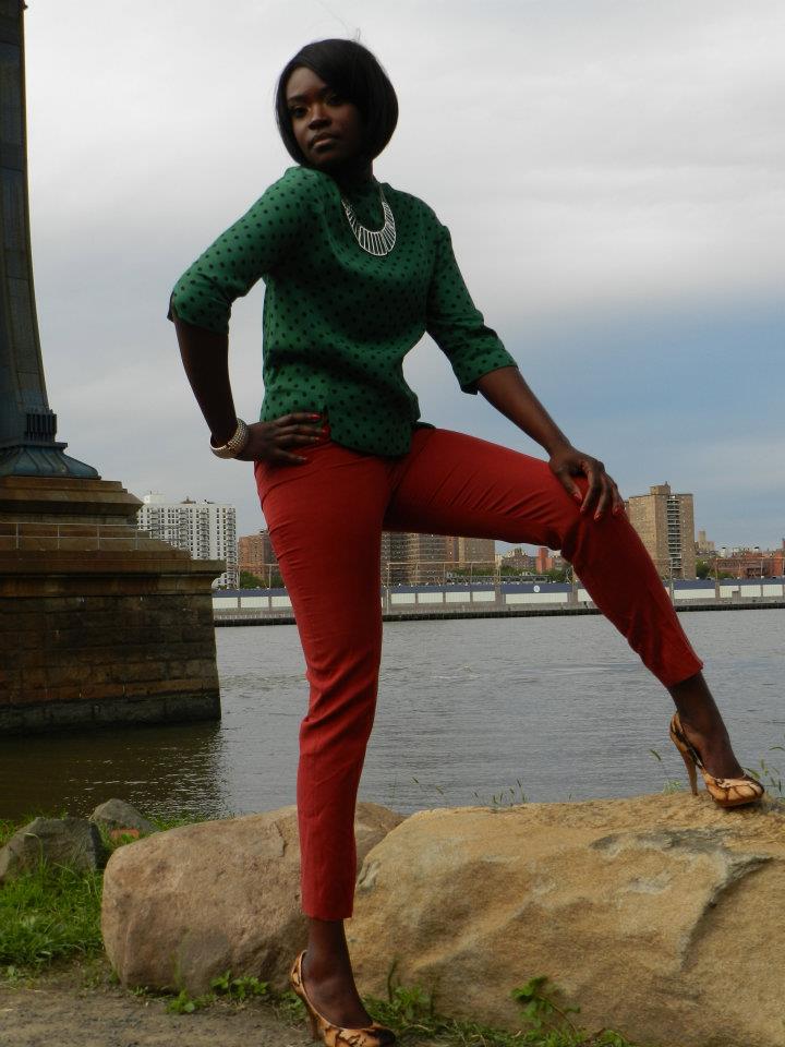 Female model photo shoot of MilanStyle LLC in Brooklyn Bridge, NYC