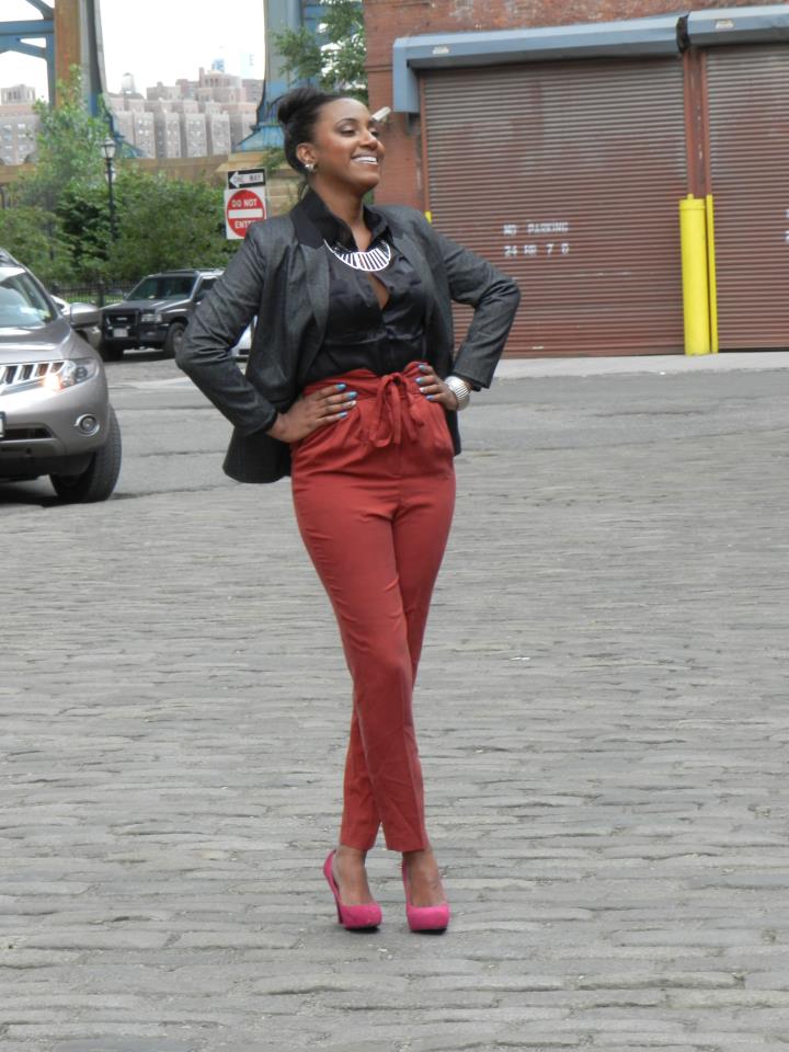 Female model photo shoot of MilanStyle LLC in Brooklyn Bridge, NYC