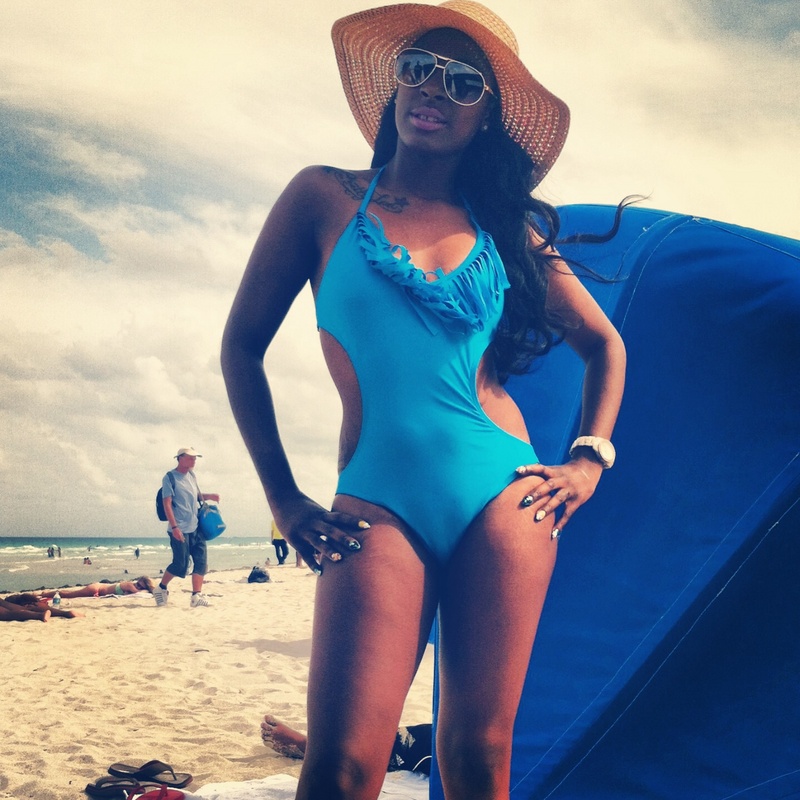 Female model photo shoot of NeCole Monae  in South Beach, Miami