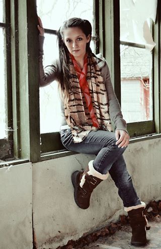 Female model photo shoot of Sarah Maltman in abandon house