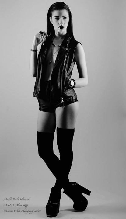 Female model photo shoot of Paula Hlavacek by Eric Massarelli, makeup by Alecia Repp