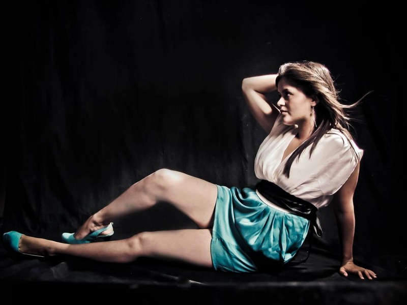 Female model photo shoot of MaritzaVL in photo studio