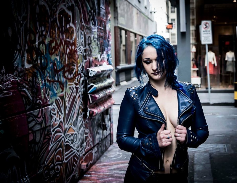 Female model photo shoot of Blue Mamba by drfFotos