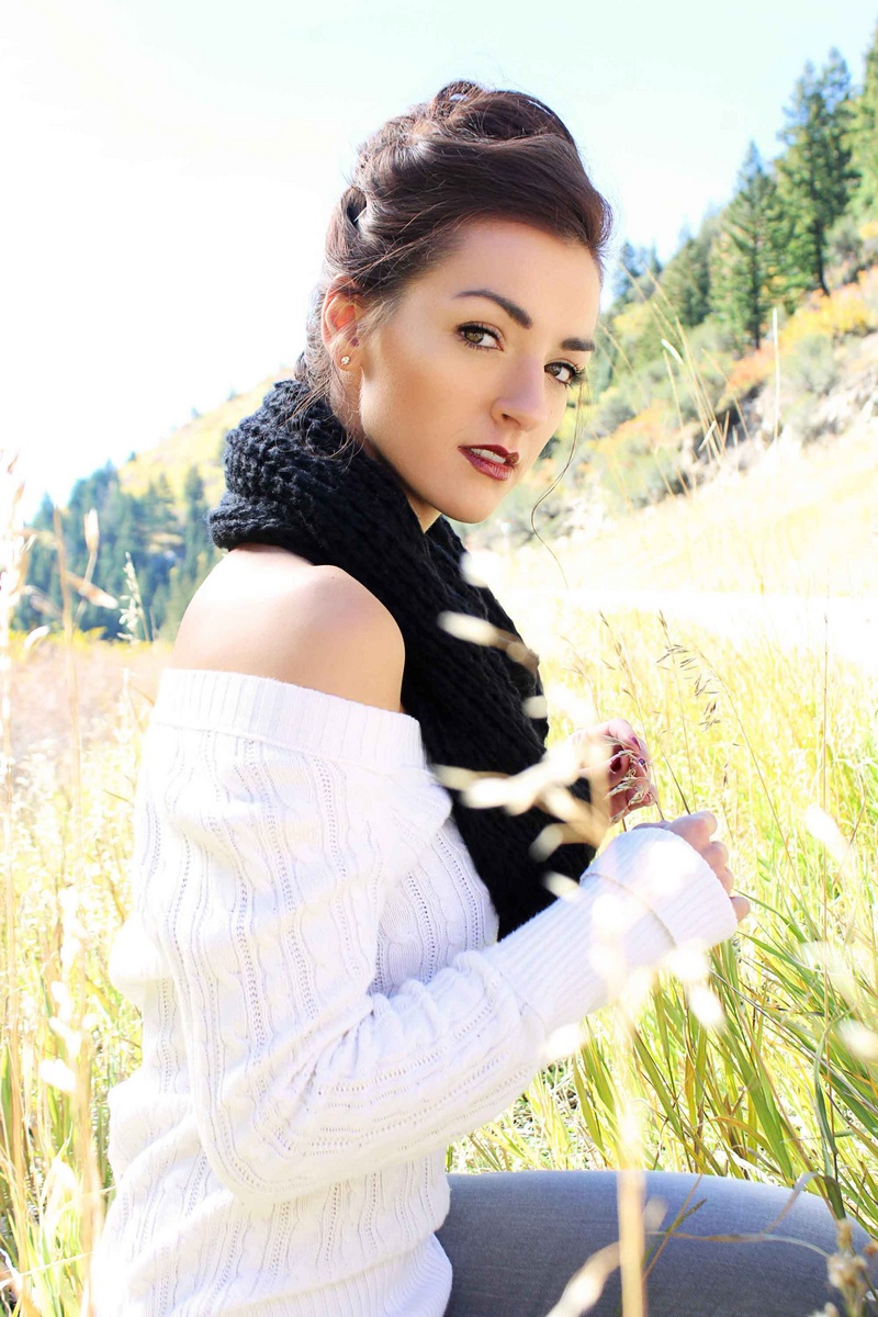 Female model photo shoot of BEM Photography LLC in Big Cottonwood Canyon, Utah, makeup by Samiee Dee