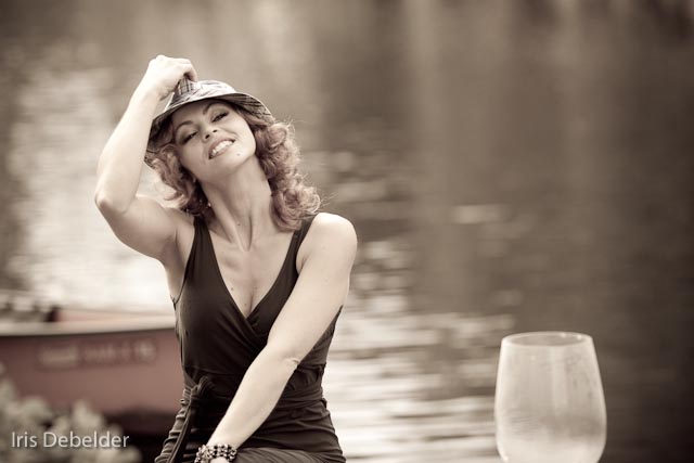 Female model photo shoot of AuraTrentin in Venice Canals, CA, USA