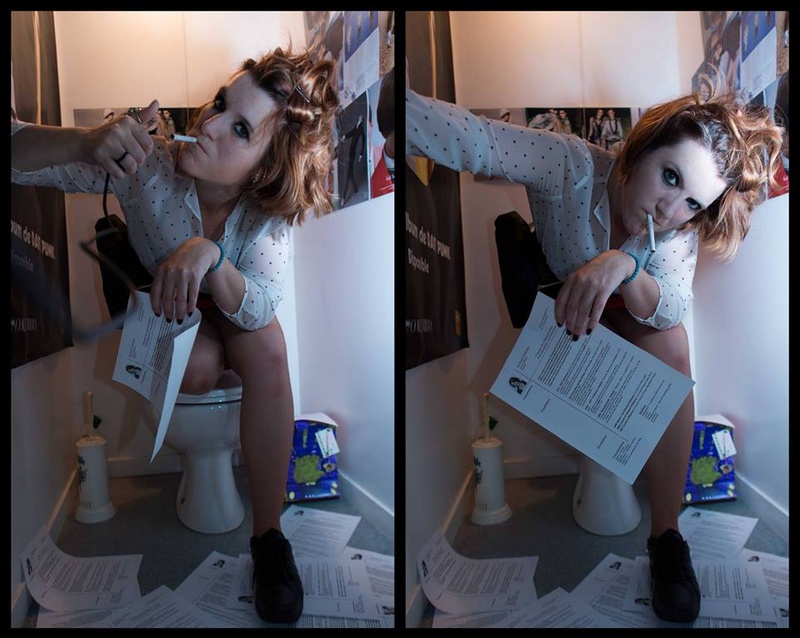 Female model photo shoot of Saiki  by ThePurplePulp in My toilets