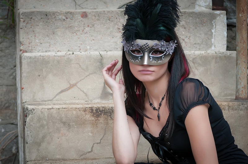 Female model photo shoot of Cristalena Fury by David G Dami in Eastern State Penitentiary