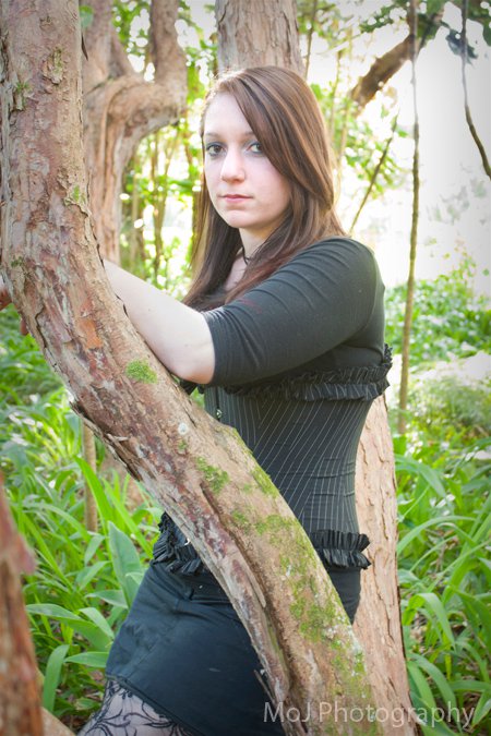 Female model photo shoot of Aneleise  in Woods