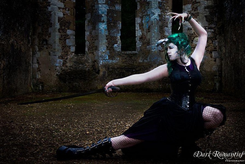 Female model photo shoot of Kelly-Janine Green in Waverley Abbey Ruins