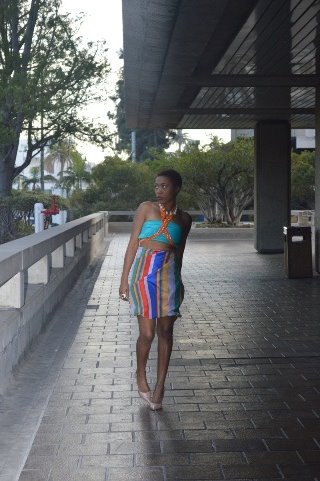 Female model photo shoot of Fatima Modupe by Mary W Karoki in Koreatown,Los Angeles