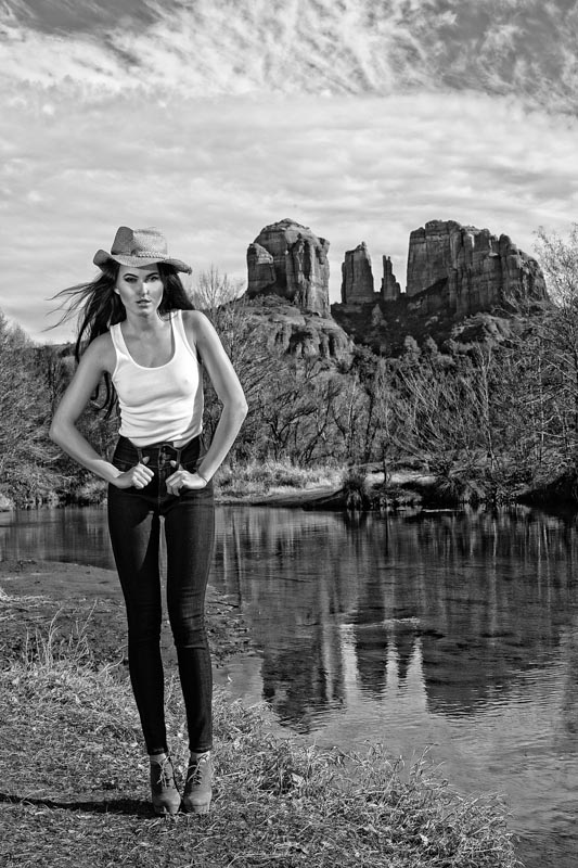 Female model photo shoot of OLGA-LY Model in Sedona