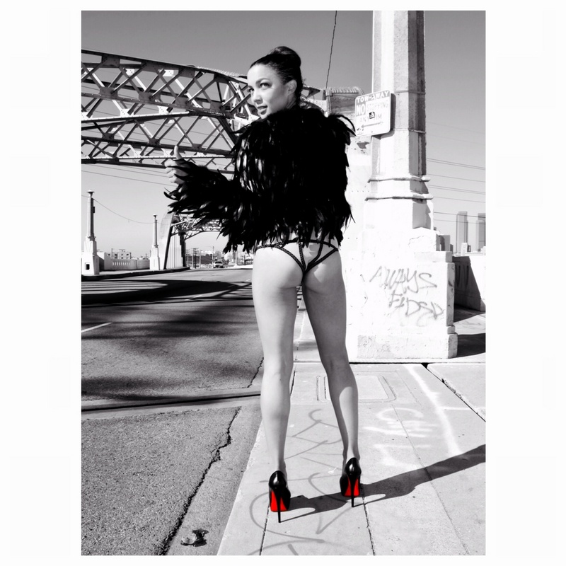 Female model photo shoot of Lauren Nicole 1483 in 6th Street Bridge, Los Angeles, CA