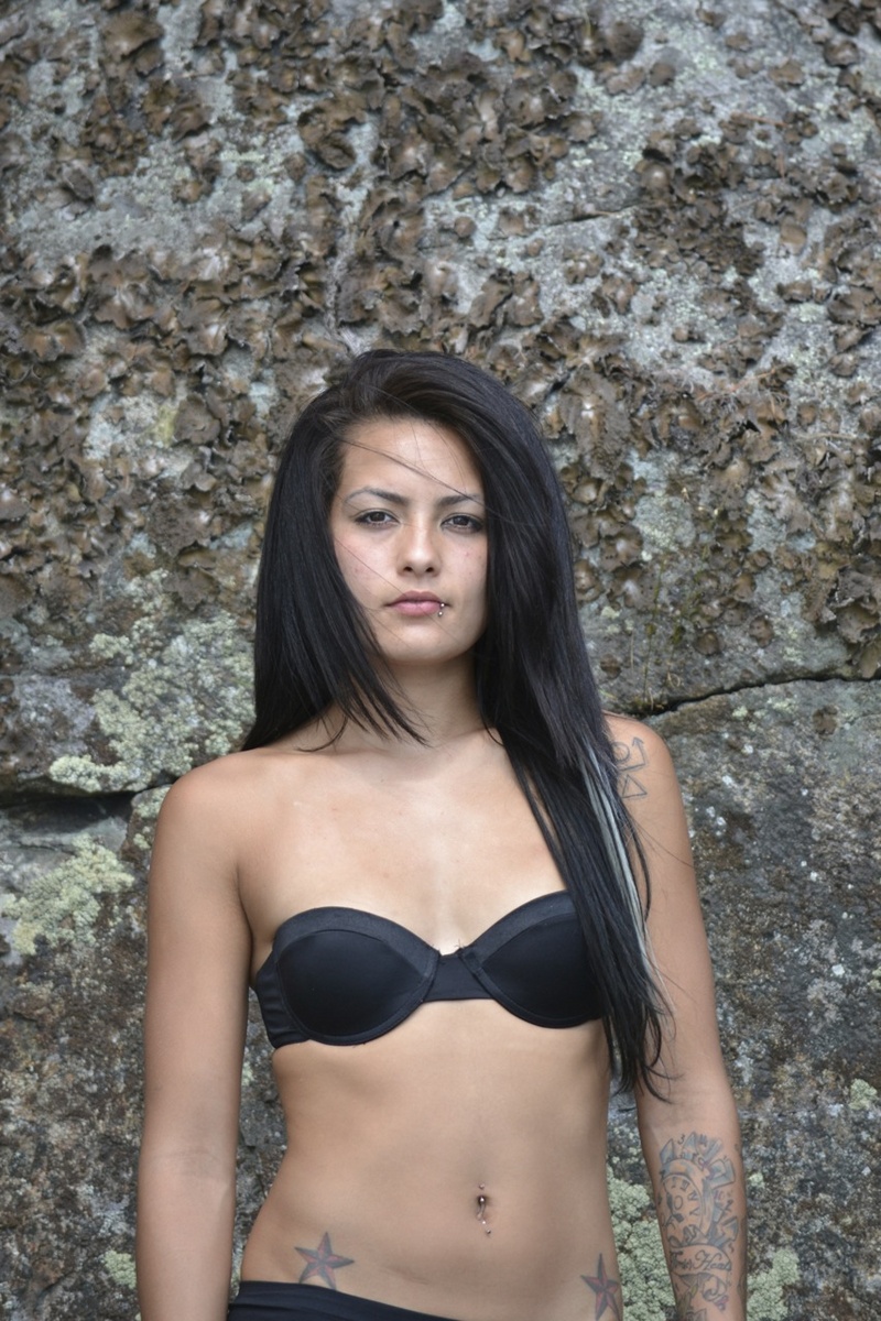Female model photo shoot of Model A2 by Reid Zander in lake George New york