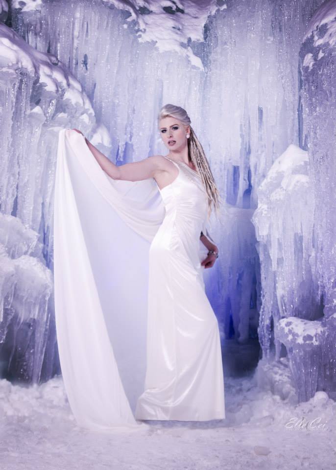 Female model photo shoot of Elle Cei Photography in Ice Castles
