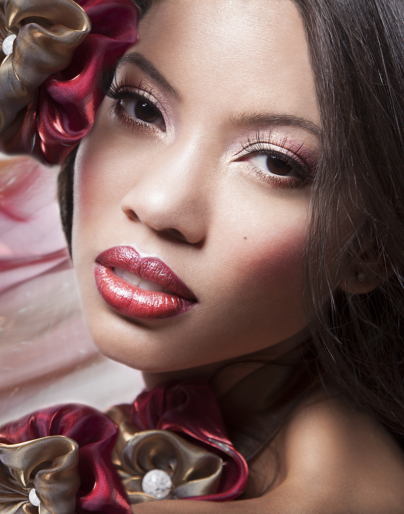 Female model photo shoot of Oxana Kernan  and iluore, makeup by Oxana Kernan 
