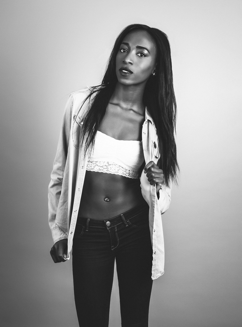 Female model photo shoot of Eniola Osibanjo by Michael Gordon in f6 studios newcastle
