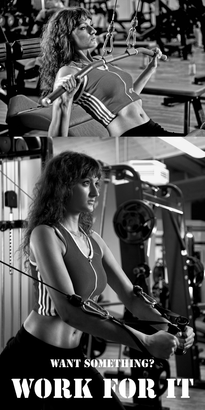 Female model photo shoot of Model Elysia in Fitness Studio FitPlus,Fulda,Germany