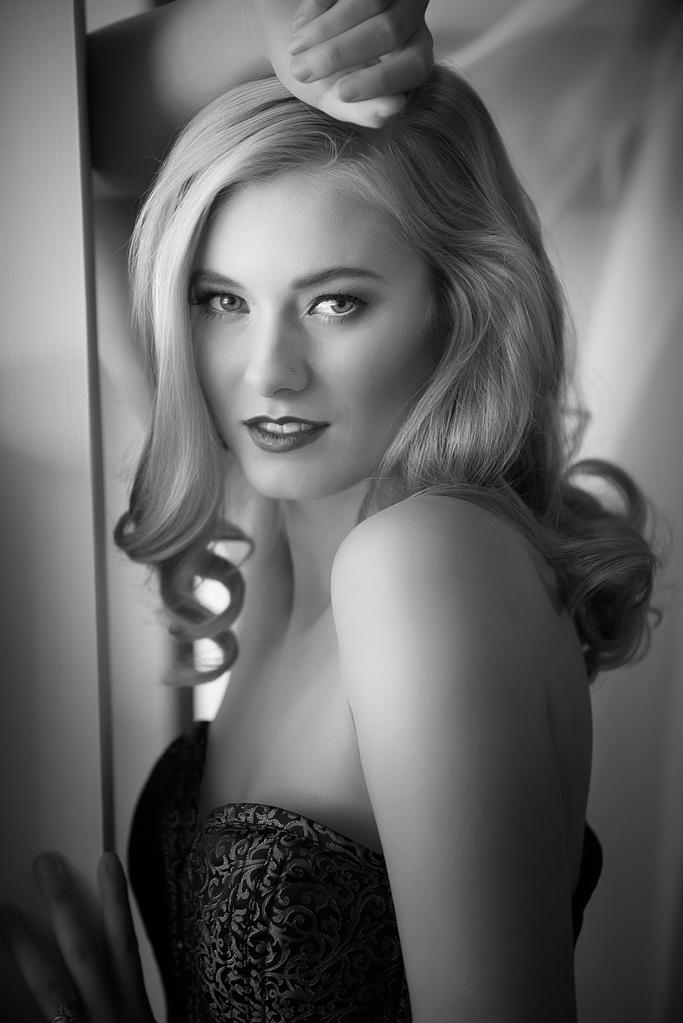 Female model photo shoot of Emily-jane by Valdon Johnson, makeup by Aimee Andrews