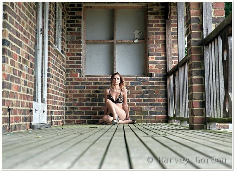 Female model photo shoot of Mia Rivers in Derelict Building in Surrey