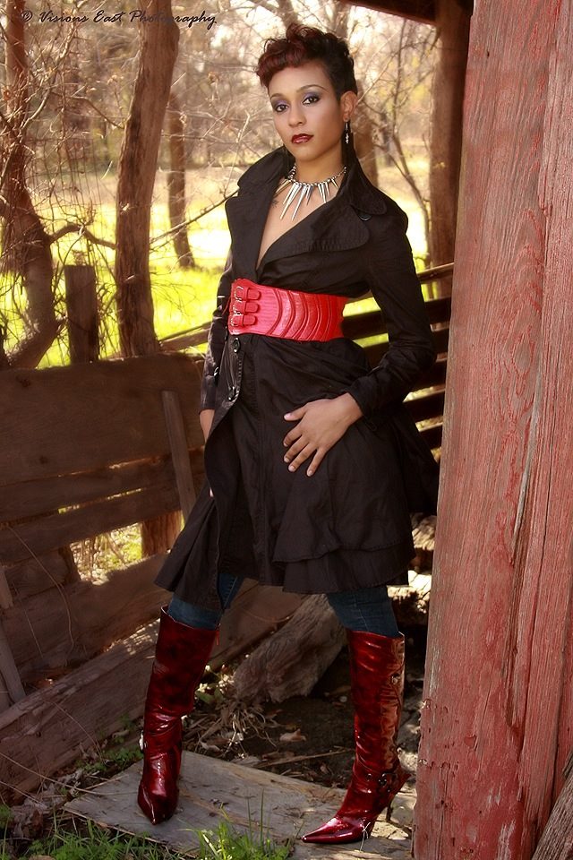 Female model photo shoot of Coressa Derrough in Old Farm house in Mayboro Texas