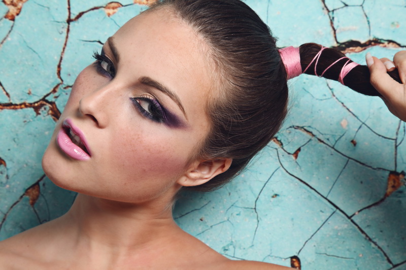 0 model photo shoot of Renee Saia by Isaiah Hicks in Los Angeles, makeup by Renee Saia