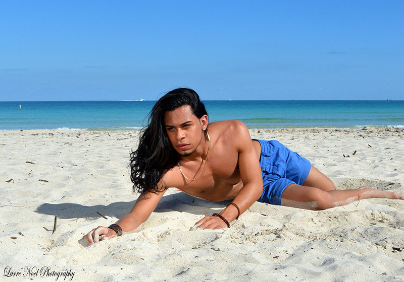 Male model photo shoot of Larre Noel Alexander in Nikki Beach, Miami Beach, FL