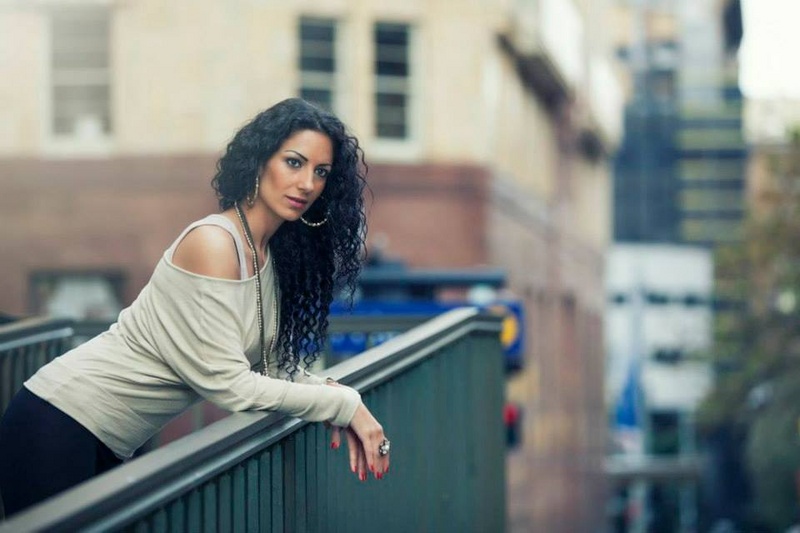 Female model photo shoot of Misssara in Martin Place