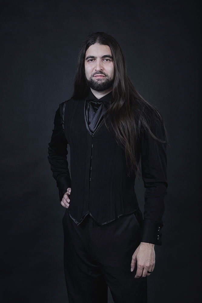 Male model photo shoot of HobbleSkirt by Black Room Photo