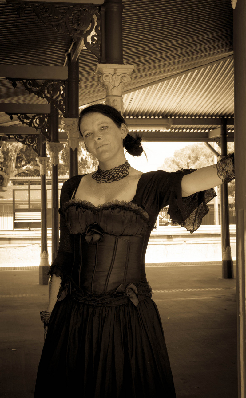 Male and Female model photo shoot of Taurho and Miss Defy in Gawler railway Station