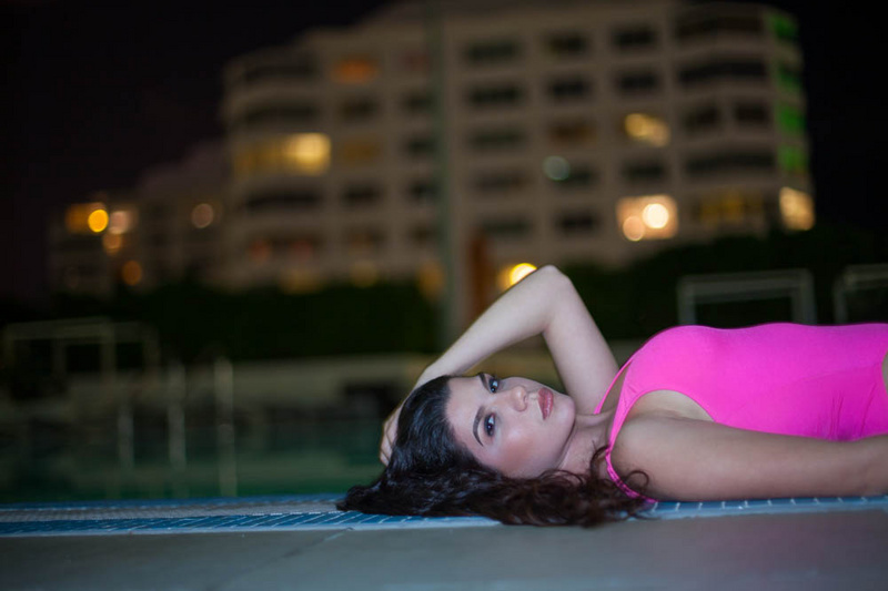 Female model photo shoot of jesss_martinezz in Brickell, Florida, makeup by Hilvera Makeup