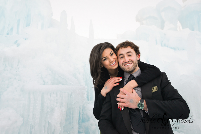 Male and Female model photo shoot of TurnerDylan and Vannoy Eike by Nicole Nichols Photography in Breckenridge Ice Castle