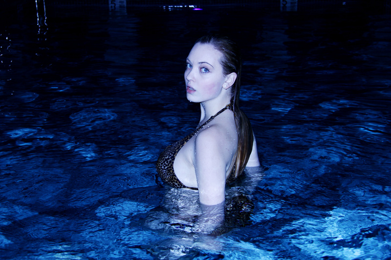 Female model photo shoot of Jamie Rose Gouger in Hotel Pool