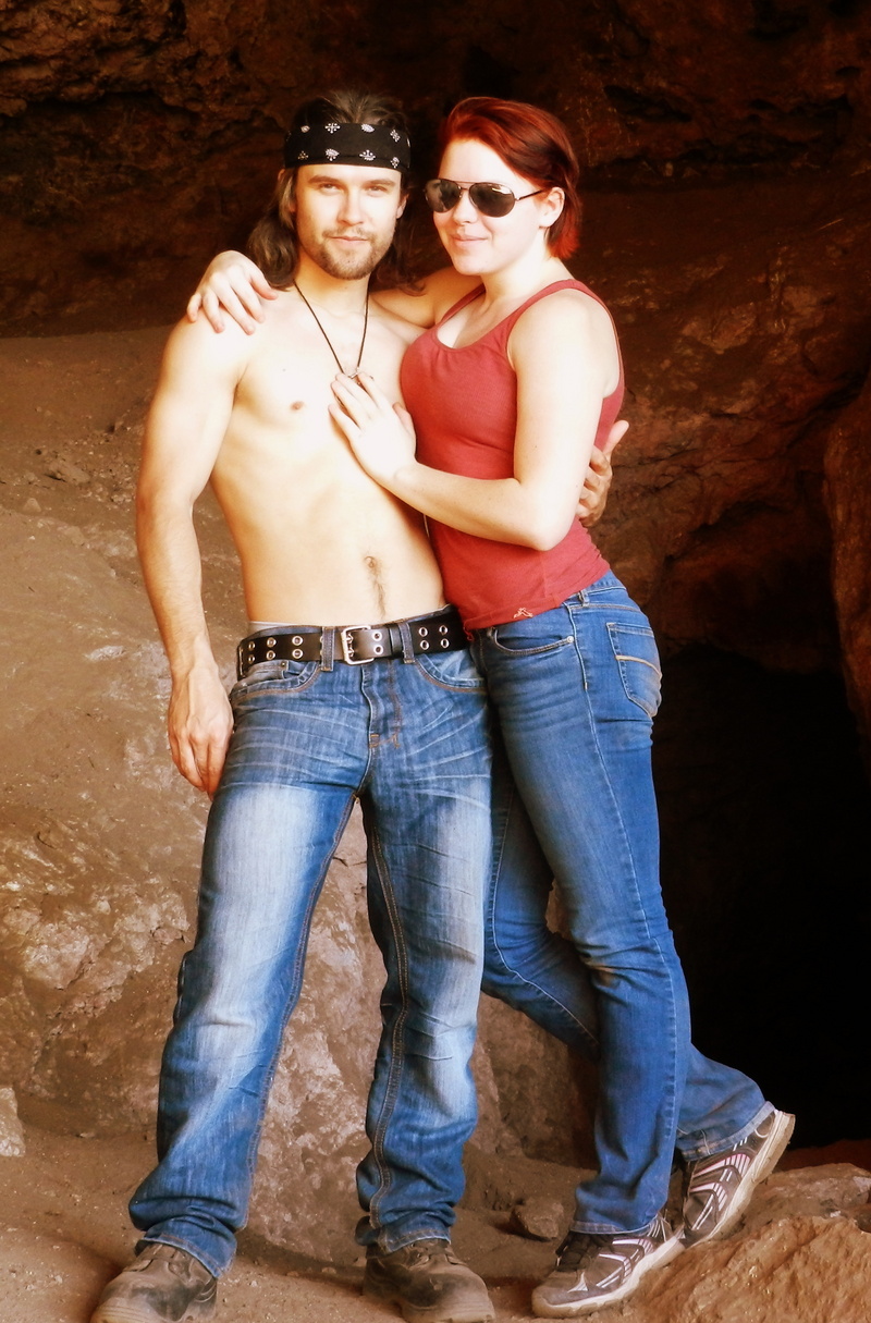 Male and Female model photo shoot of Ryan Zohar and Lizz Zohar by LovelyLizzyPhotography in Jacob's Crosscut Cave, Apache Junction, AZ