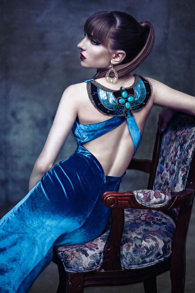 Female model photo shoot of Christie_R, clothing designed by GrandisAtelier