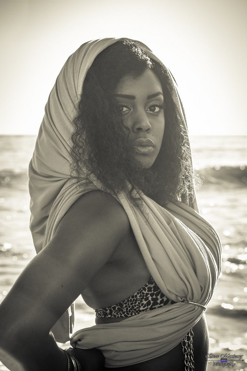 Female model photo shoot of Iman del Sol in Malibu Beach, CA