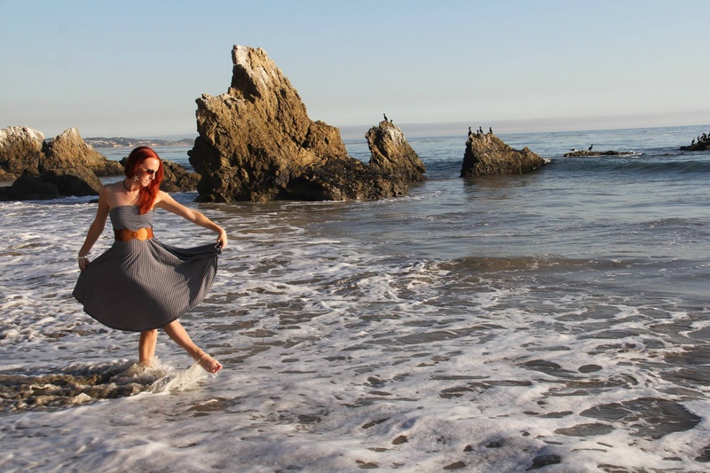 Female model photo shoot of runningredhead in Malibu