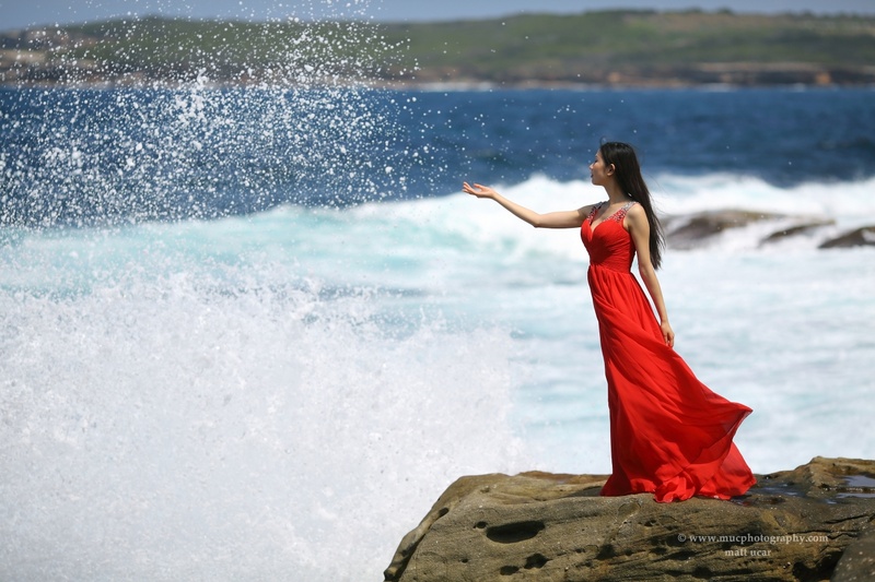Female model photo shoot of Lena Ge in Maroubra beach