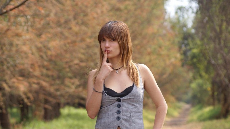 Female model photo shoot of melina 