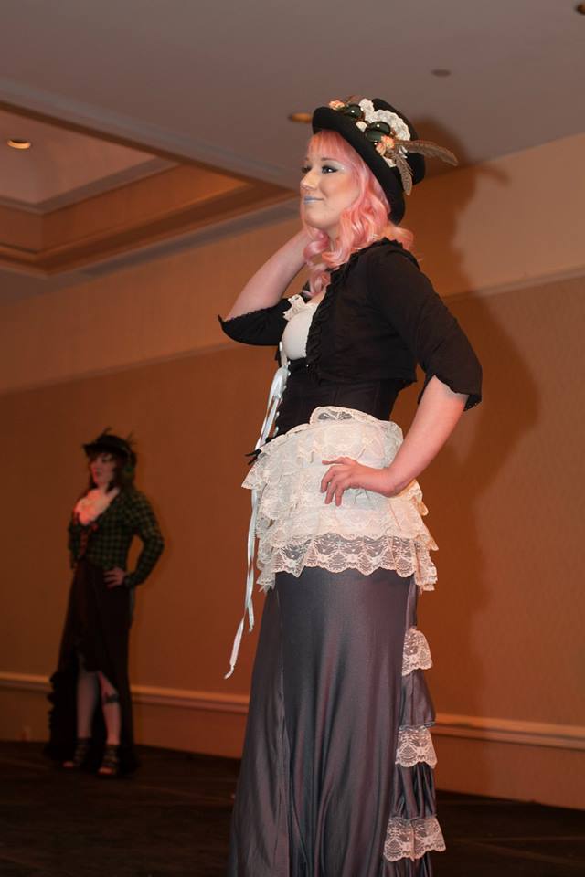 Female model photo shoot of Lindsey Carole MM in Galaxyfest 2014, clothing designed by Fogg Couture