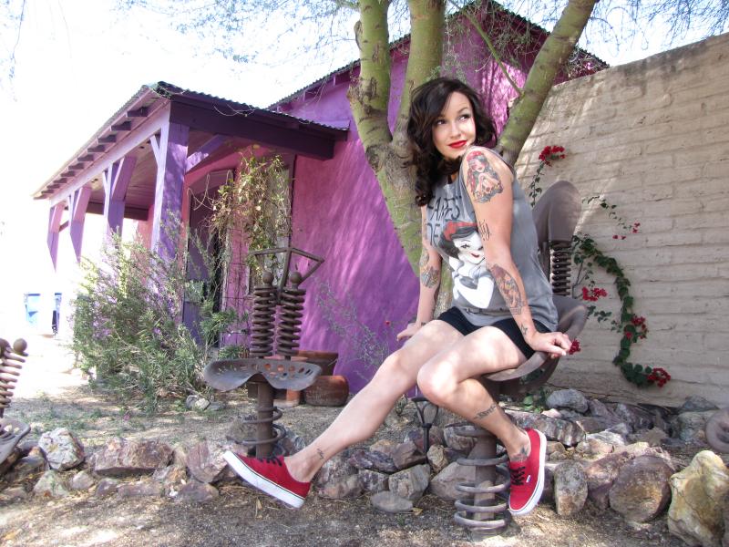 Female model photo shoot of Foxed Out in El Barrio; Tucson, Az