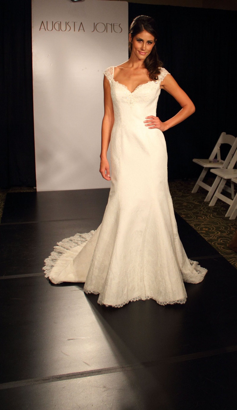 Female model photo shoot of Alexandria Perel in Bridal Fashion Show NYC 2012