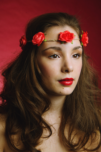 Female model photo shoot of Adrianna Keczmerska in Colchester School of Art, makeup by Lindsey Jenkins