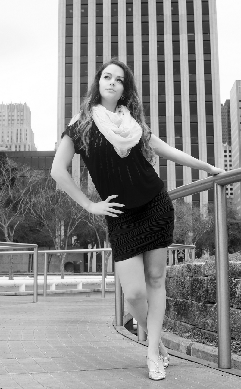 Female model photo shoot of Veronica A Fitzgerald by Chris Wellman in Downtown Houston