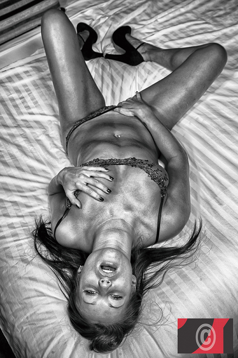 Female model photo shoot of Nathalie G by OZ Boudoir
