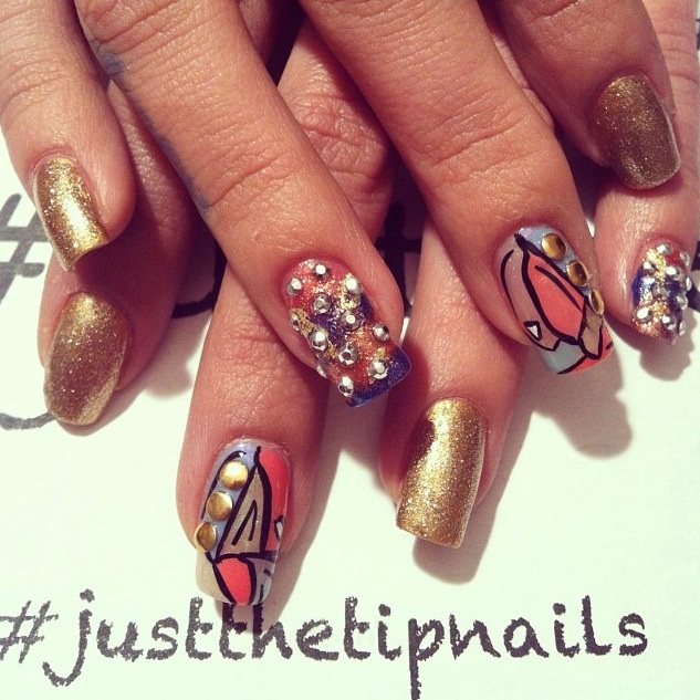 Female model photo shoot of Just The Tip Nails in LA