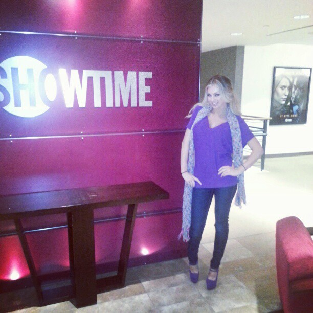 Female model photo shoot of The Amie Rose in Showtime Network Executive Offices